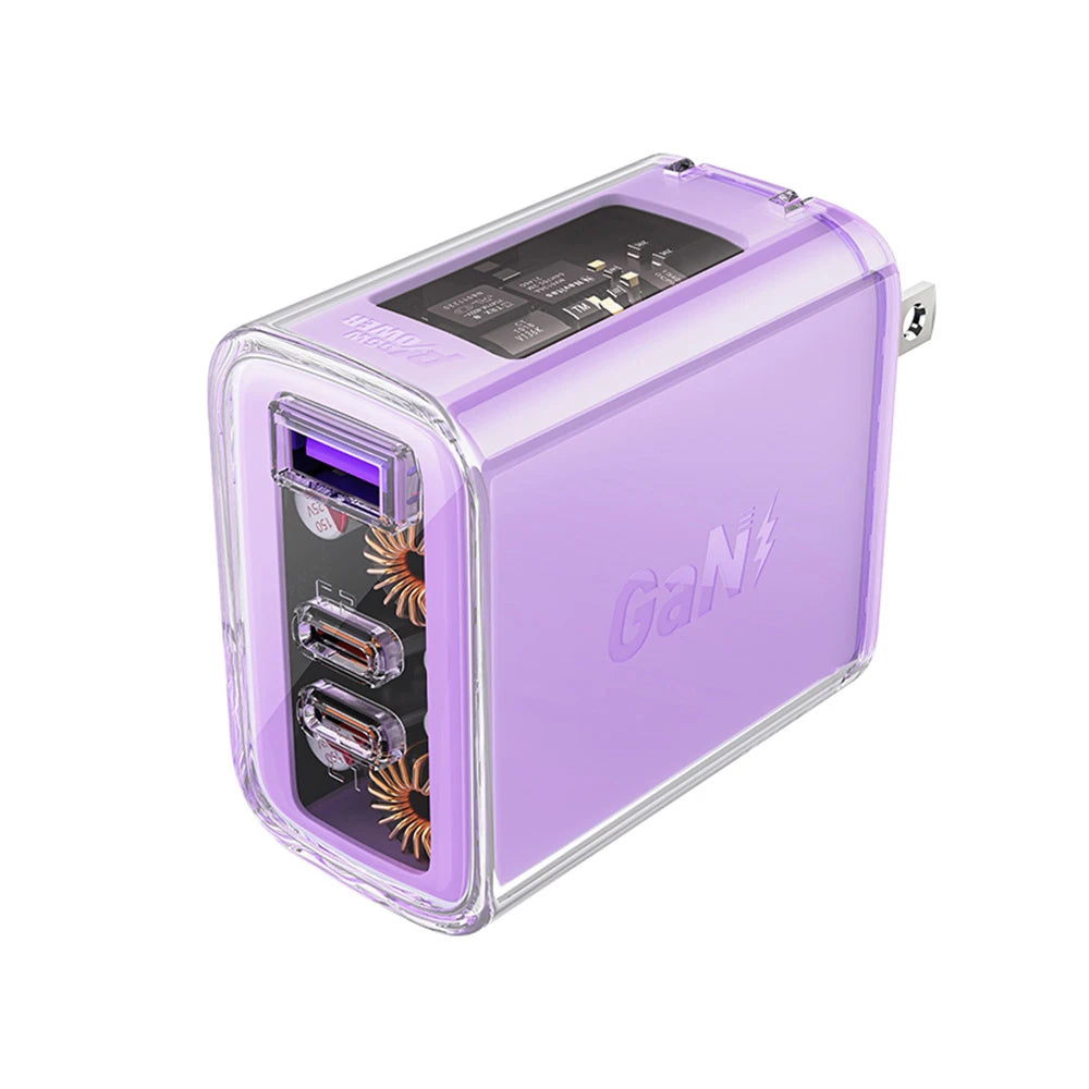 ACEFAST A47 Crystal 65W Dual USB-C GaN Fast Charger