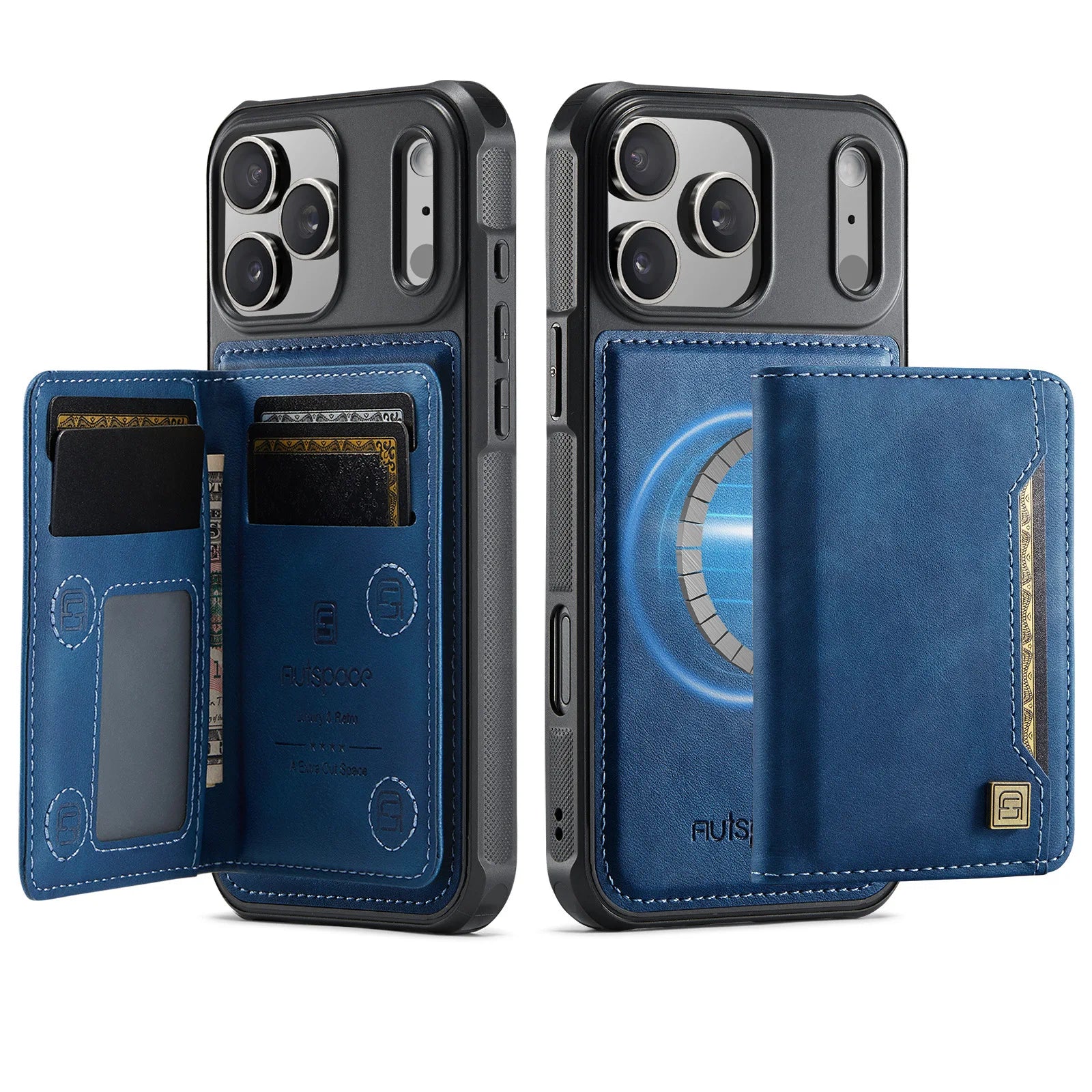 iPhone 17 Series Leather Case with Removable Card Holder