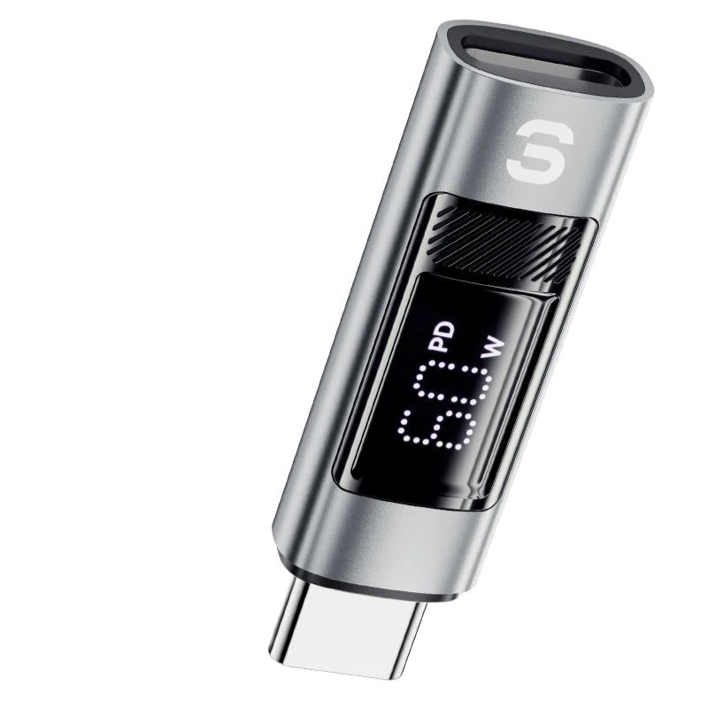 Essager 60W USB-C to USB-C OTG Adapter with Digital Display