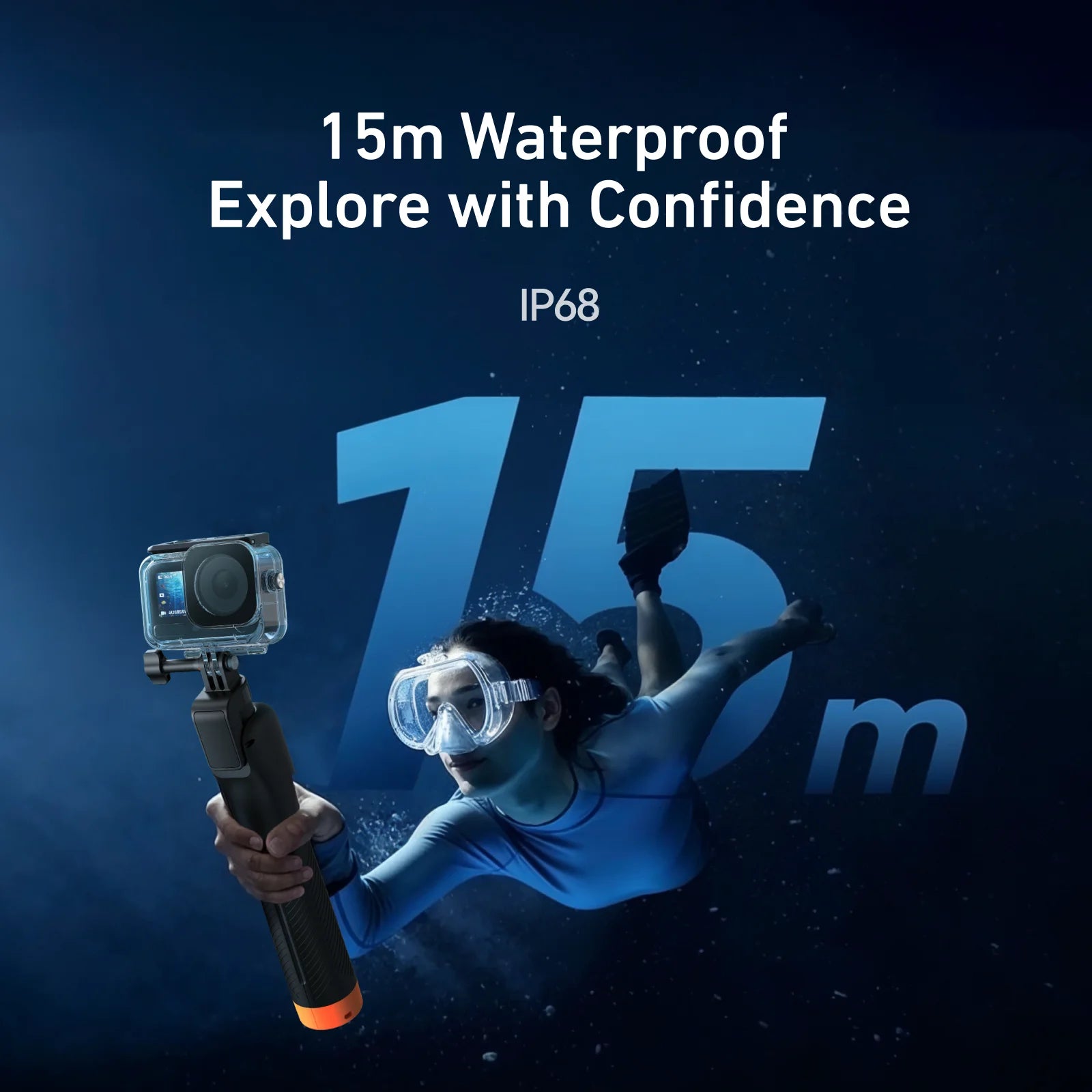 TELESIN Underwater Diving Wireless Remote Selfie Stick for DJI Osmo Action 6