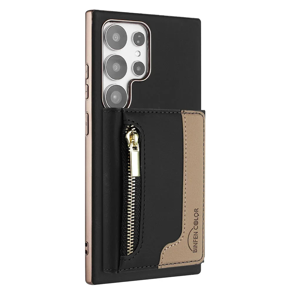 Samsung Galaxy S24 Magnetic Leather Case with Detachable Card Holder