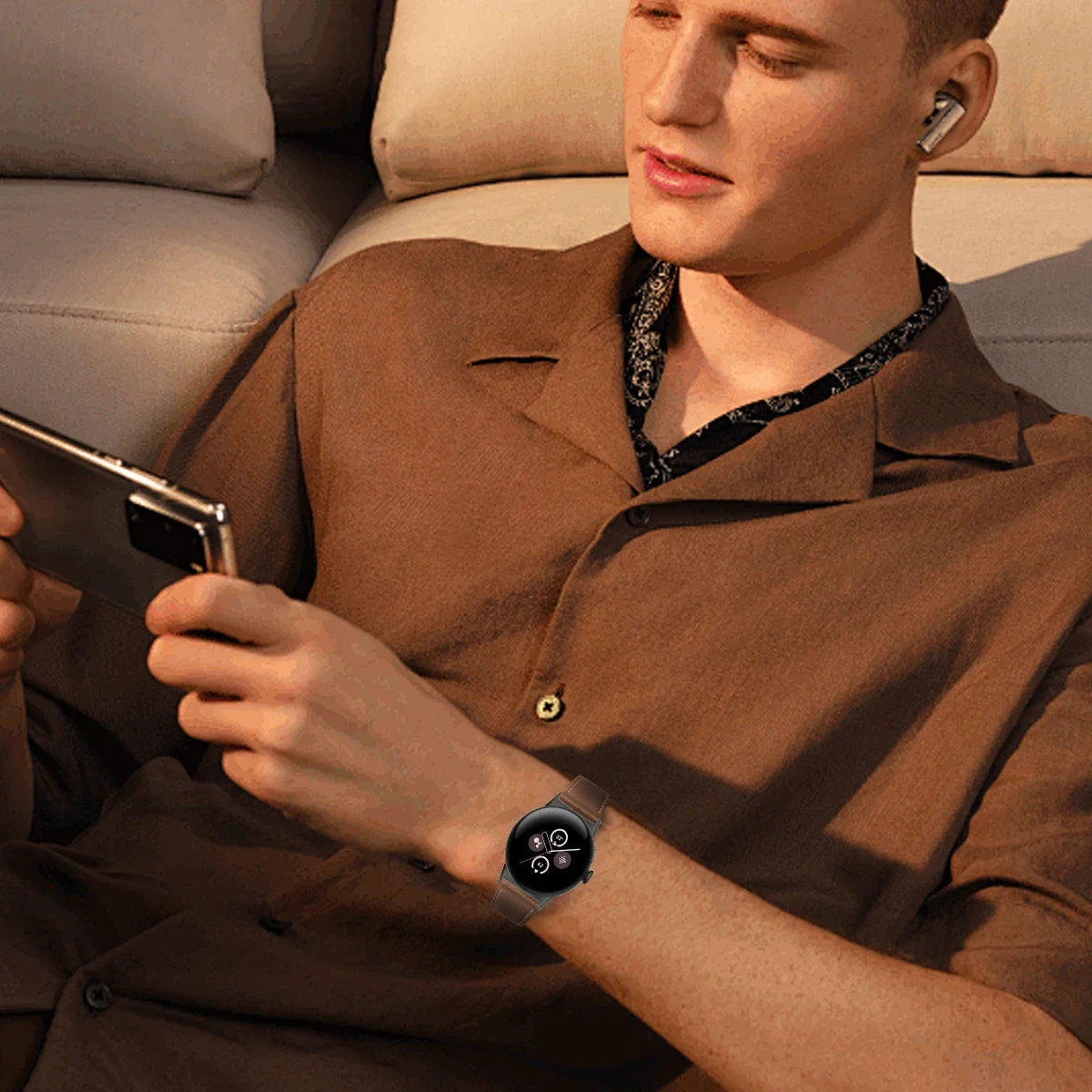 Premium Leather Replacement Strap for Google Pixel Watch 3