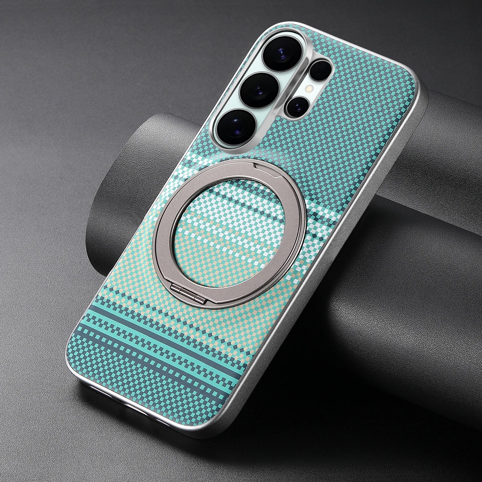 Shockproof Magnetic Gradient Case with 360° Rotating Stand for Samsung Galaxy S26 Series