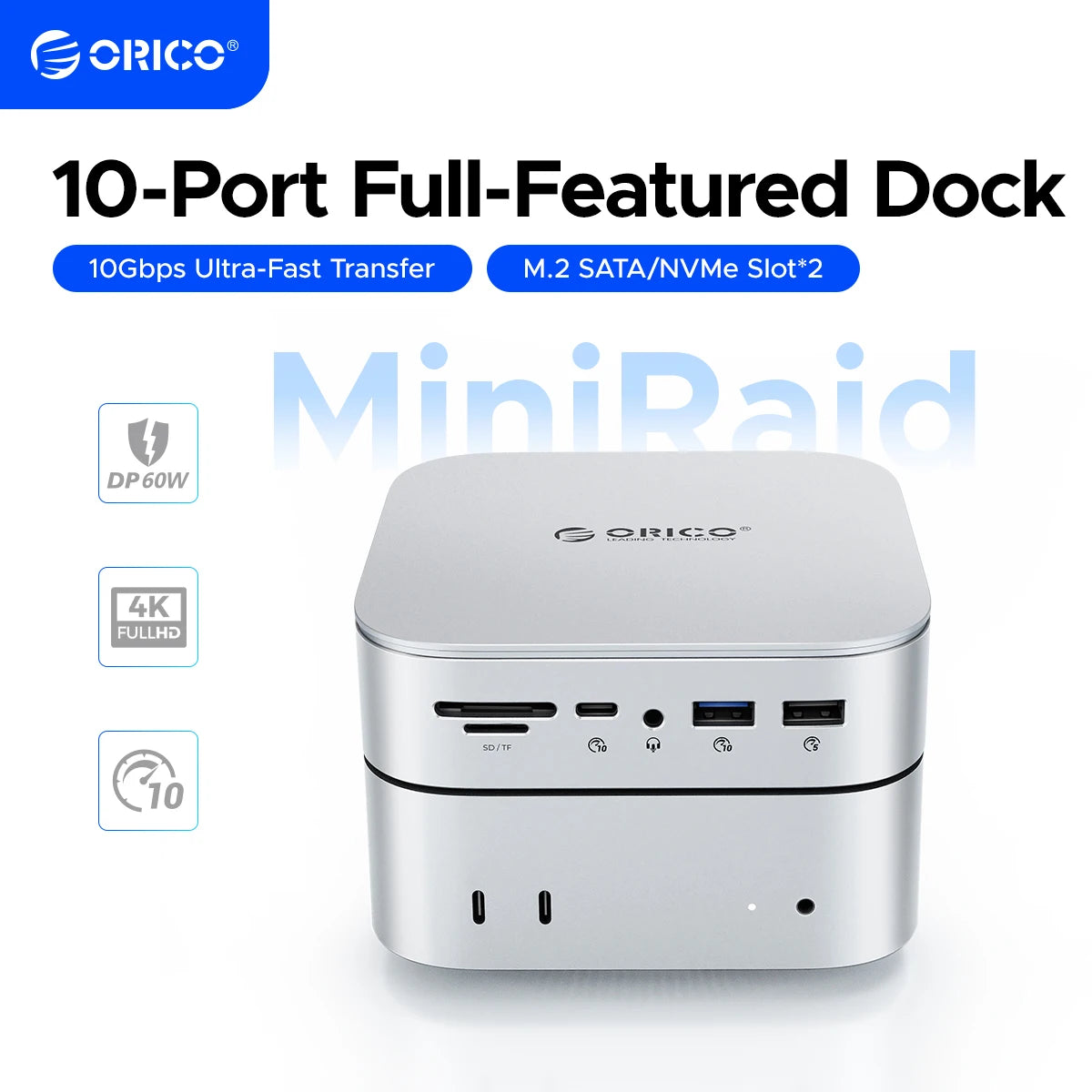 ORICO MR10 Dual M.2 SSD Enclosure & Docking Station