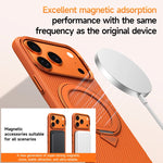 Carbon Fiber Texture MagSafe Case with 360 Rotating Kickstand for iPhone 17 Series