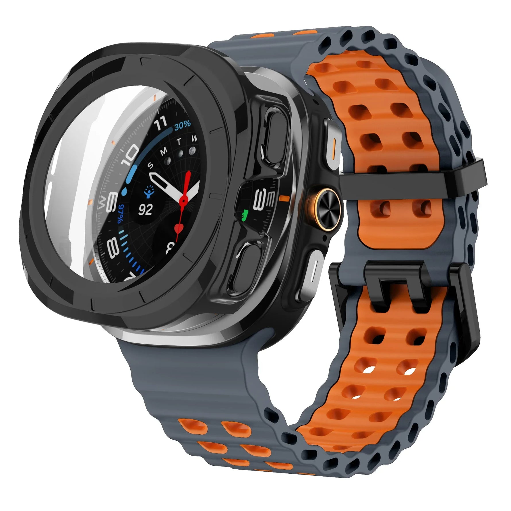 Silicone Strap & Protection Set for Samsung Galaxy Watch Ultra and Samsung Galaxy Watch Ultra (2025)
