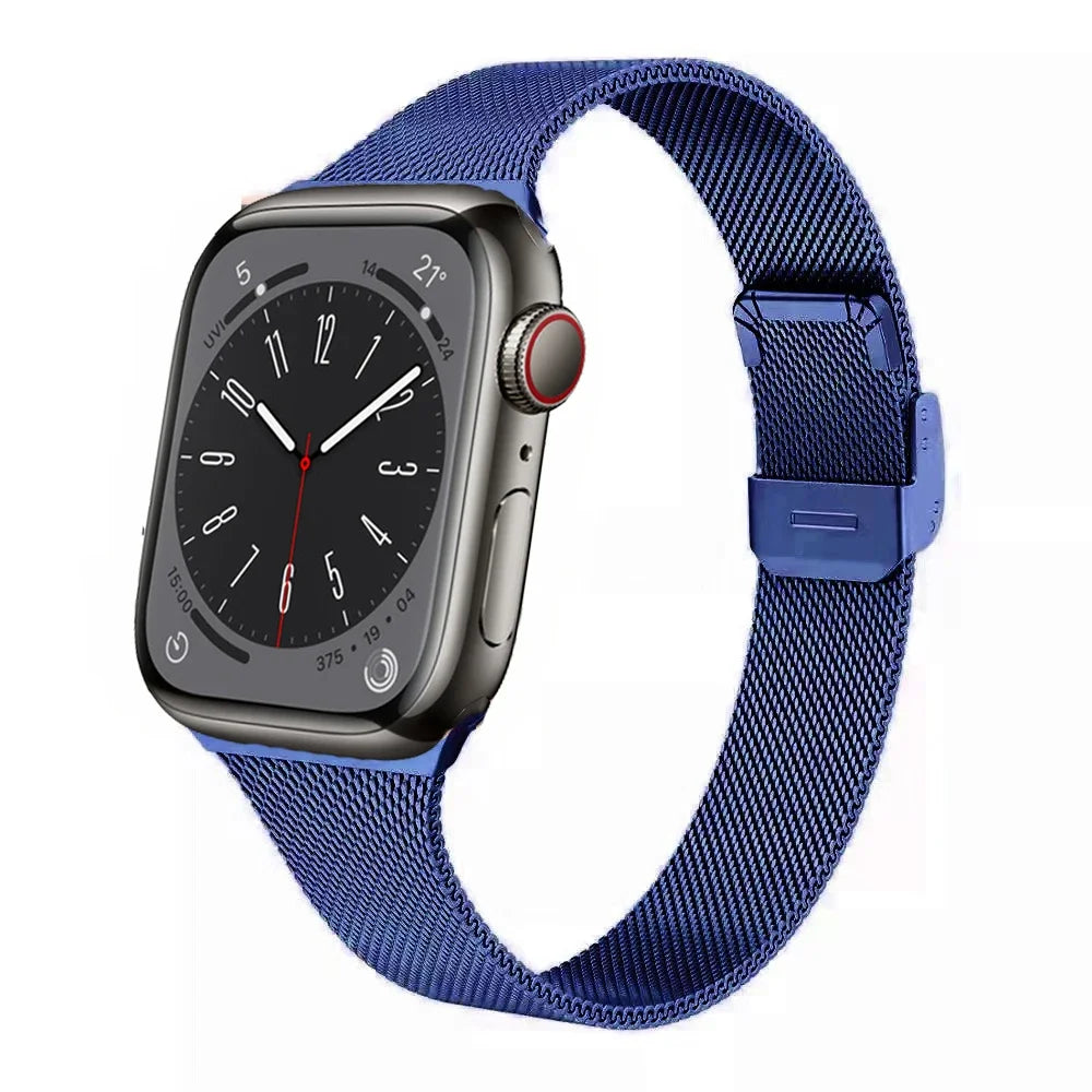 Slim Stainless Steel Milanese Band for Apple Watch