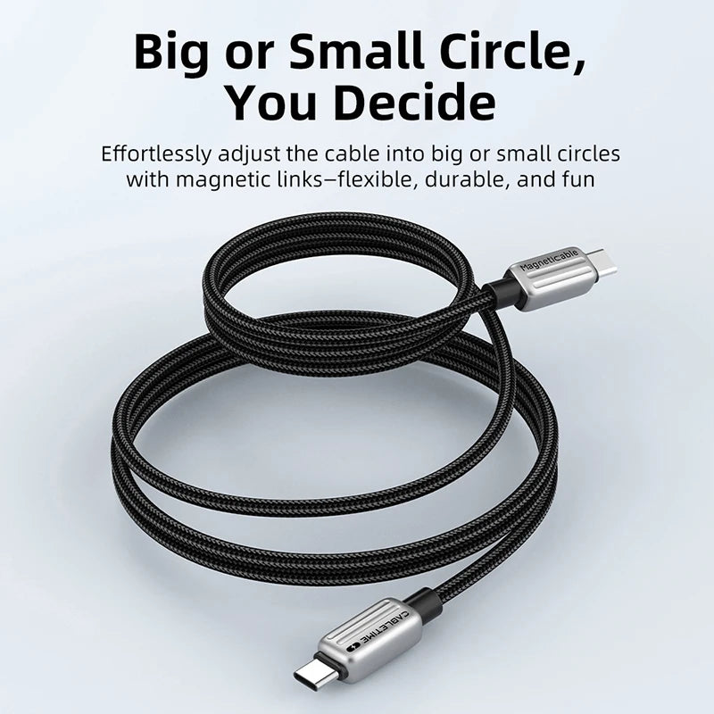 CABLETIME 240W Magnetic USB-C to USB-C Fast Charging Cable
