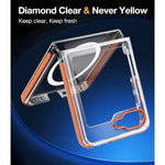Transparent Magnetic Case with Wireless Charging Attachment Point for Samsung Galaxy Z Flip 5