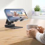 Universal Foldable Phone Stand with Dual Folding Design
