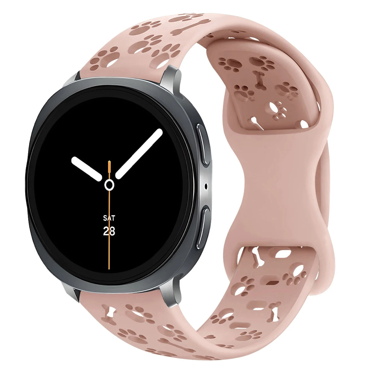 Paw Print Perforated Silicone Band for Samsung Galaxy Watch 8 and Watch 8 Classic