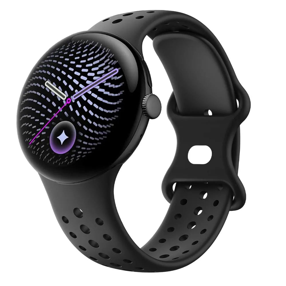 Perforated Silicone Band with Snap Button Closure for Google Pixel Watch 5