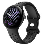 Perforated Silicone Watch Band with Snap Button Closure for Google Pixel Watch 4