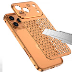 Metal Heat Dissipation Case with Textured Dot Surface for iPhone 18 Series