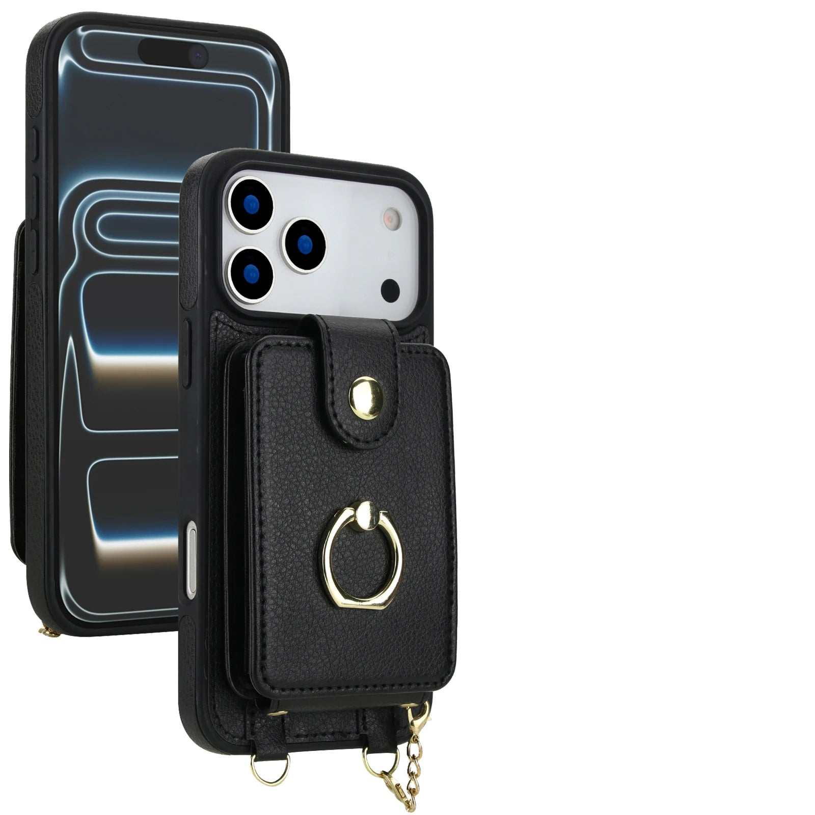 2-in-1 Zipper Wallet Case with Detachable Lanyard for iPhone 17 Series