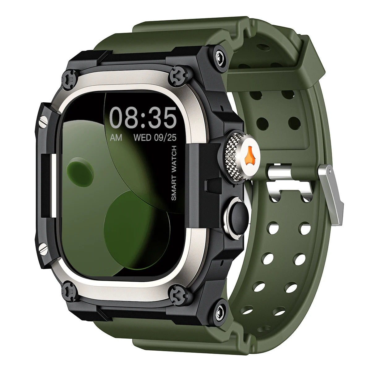 Silicone Rugged Strap with Metal Case for Apple Watch Ultra