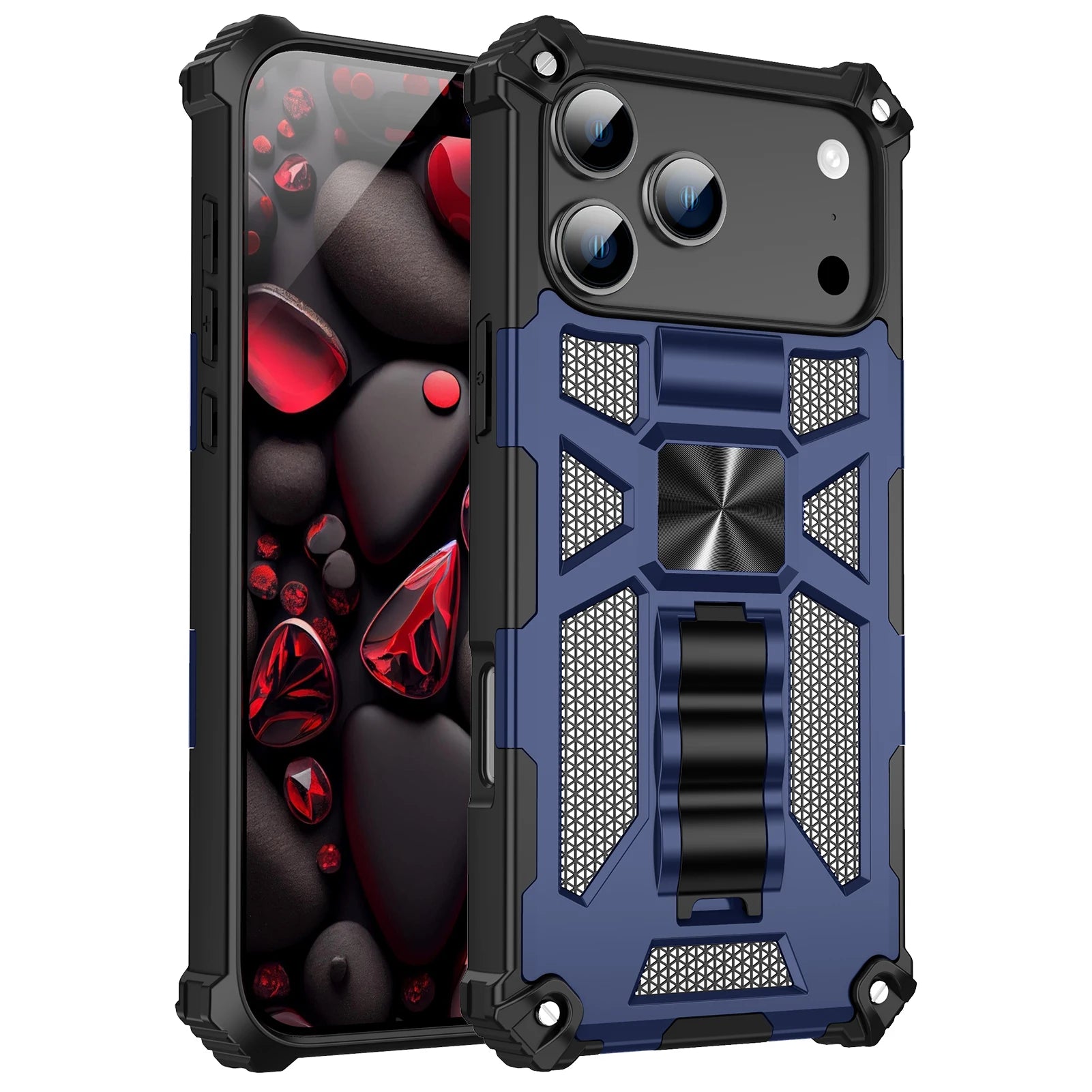 Shockproof Military Camouflage TPU Magnetic Armor Case for iPhone 17 Series