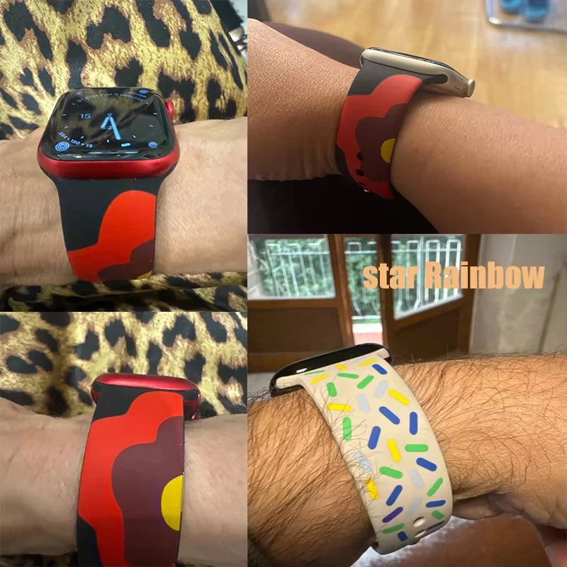 Printed Silicone Strap for Apple Watch