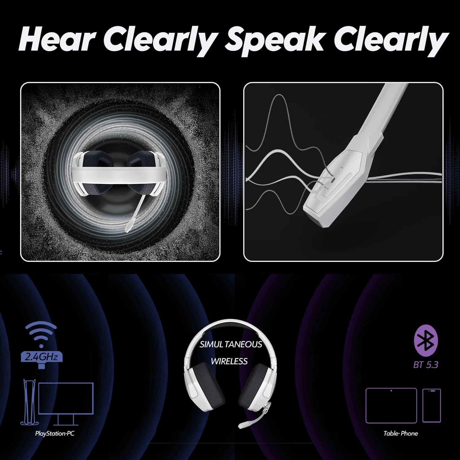 NUBWO G06 Dual Wireless Gaming Headset