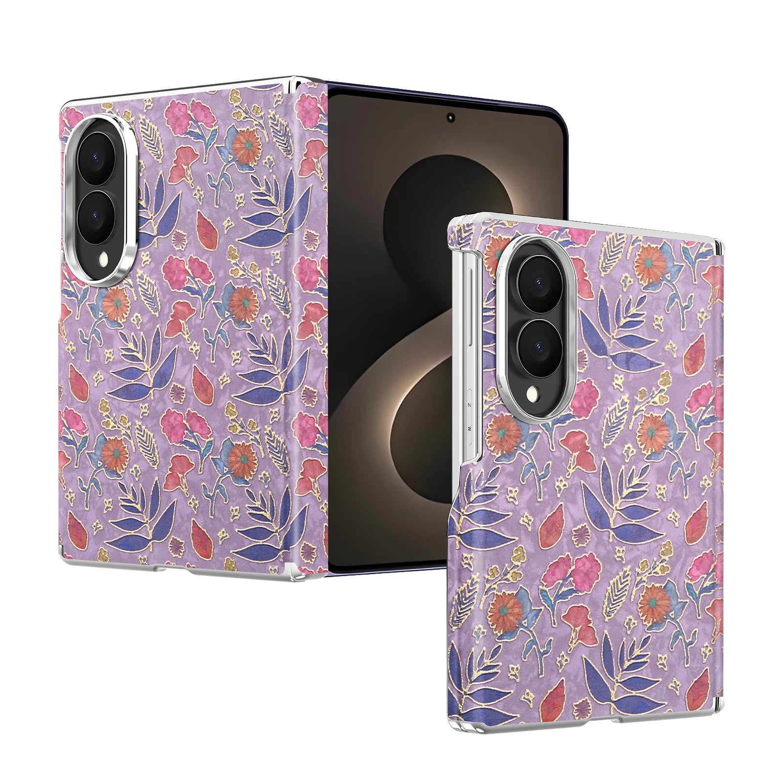 Premium Magnetic Floral Armor Case for Samsung Galaxy Z Fold 8