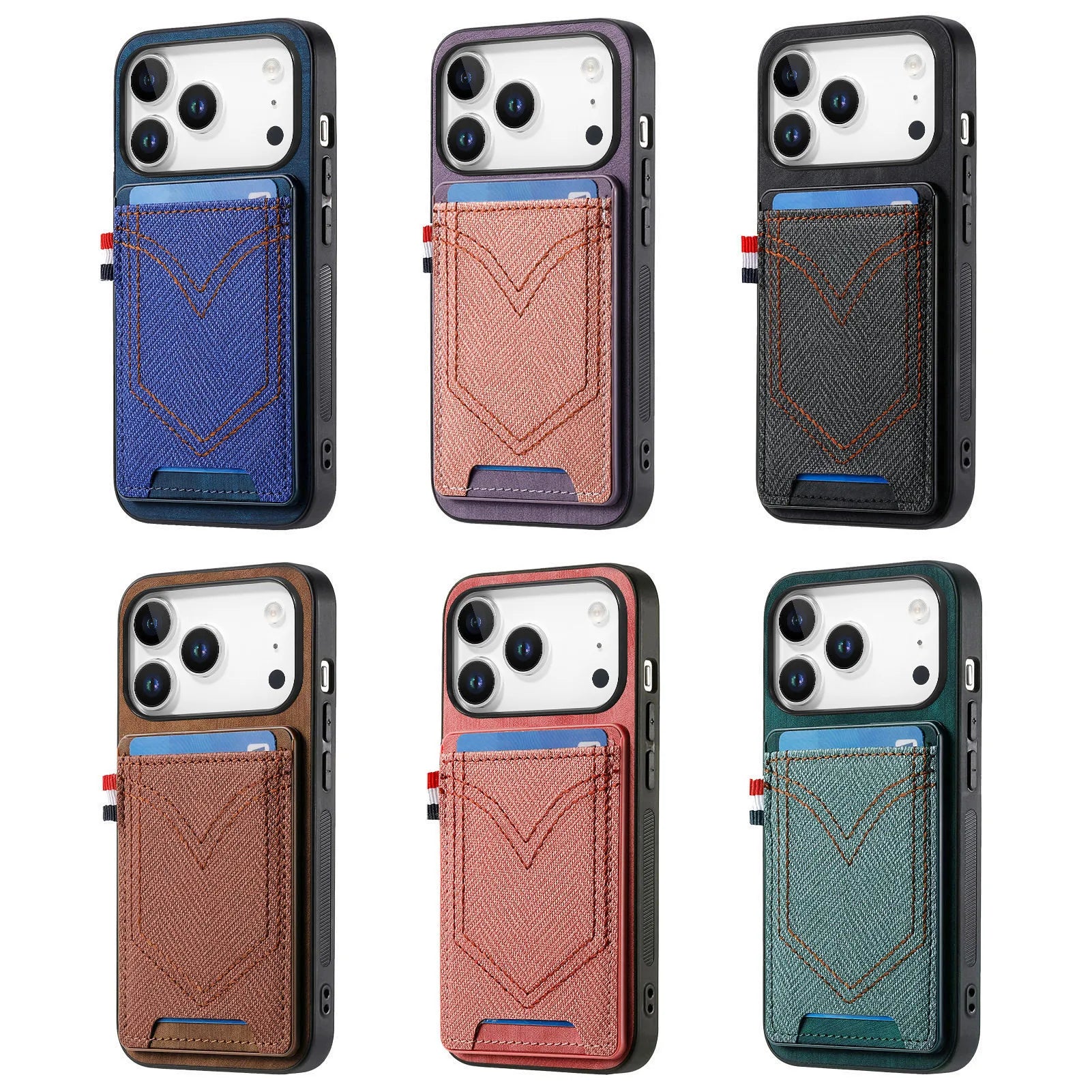 Vintage Cowboy Pattern Leather Wallet Case with Vertical Card Holder for iPhone 17 Series