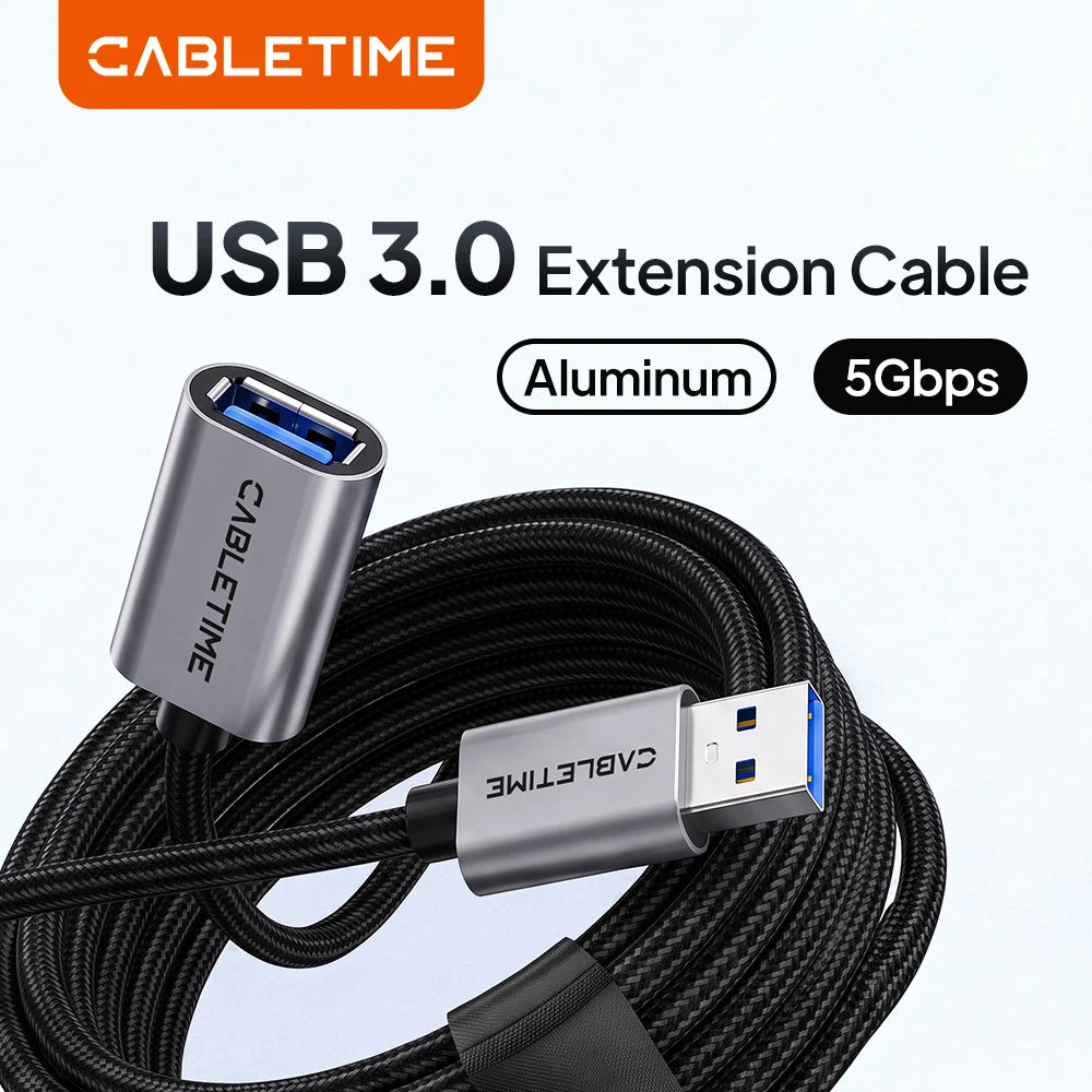 CABLETIME USB 3.0 Braided Extension Cable