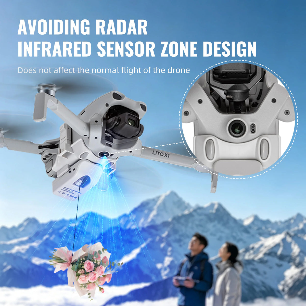 70g Auto-Release Airdrop System for DJI Lito 1
