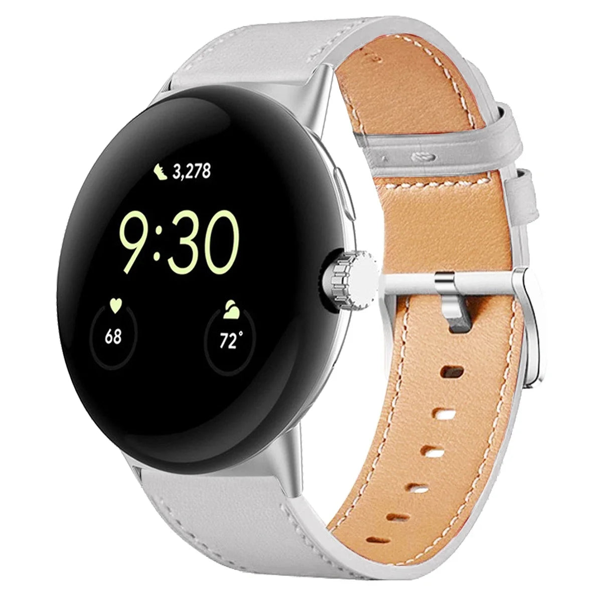 Premium Leather Replacement Strap for Google Pixel Watch 3