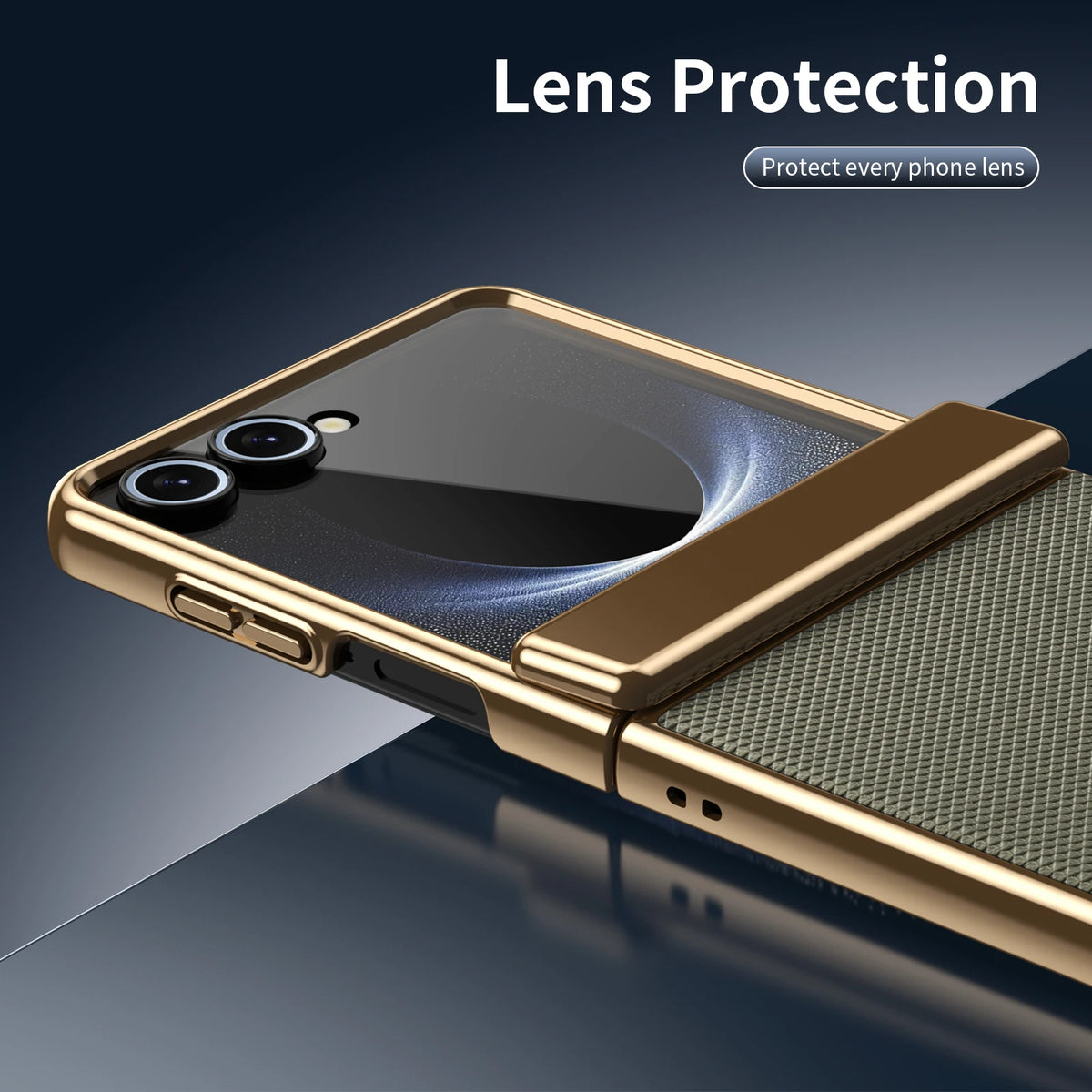 Shockproof Leather Case with Pre-Installed Tempered Glass Screen Protector for Samsung Galaxy Z Flip 7