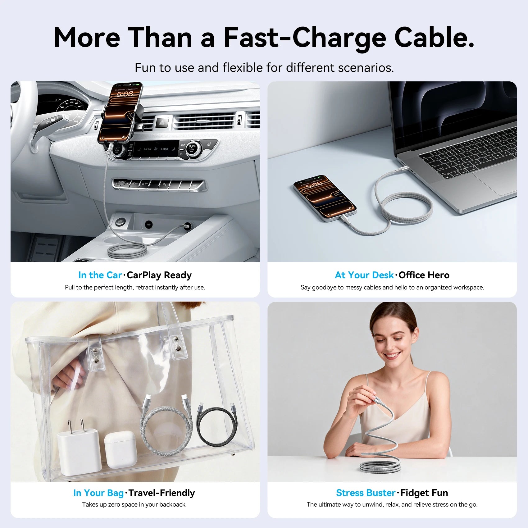 Vention 240W Magnetic USB-C to USB-C Cable