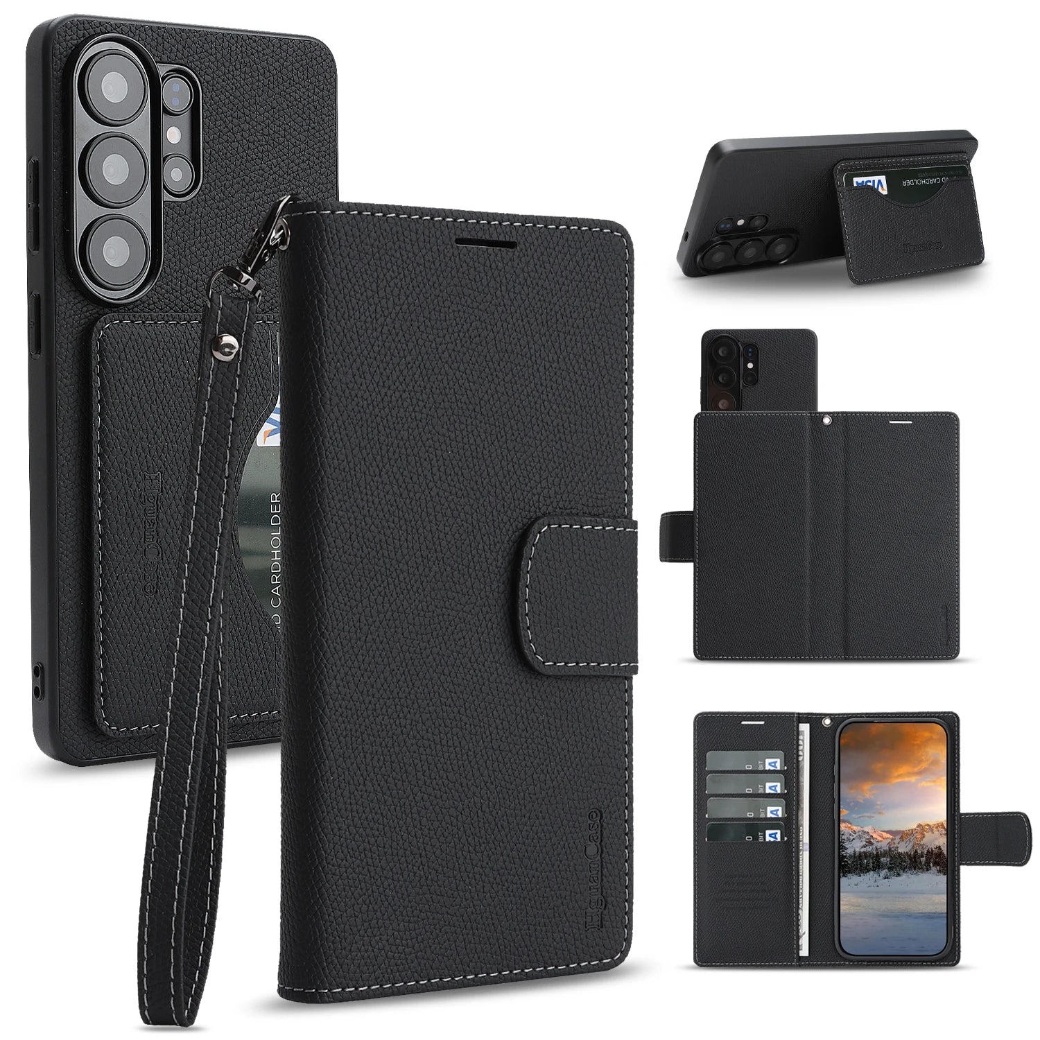 Luxury Fashion Flip Wallet Leather Case for Samsung Galaxy S26 Series