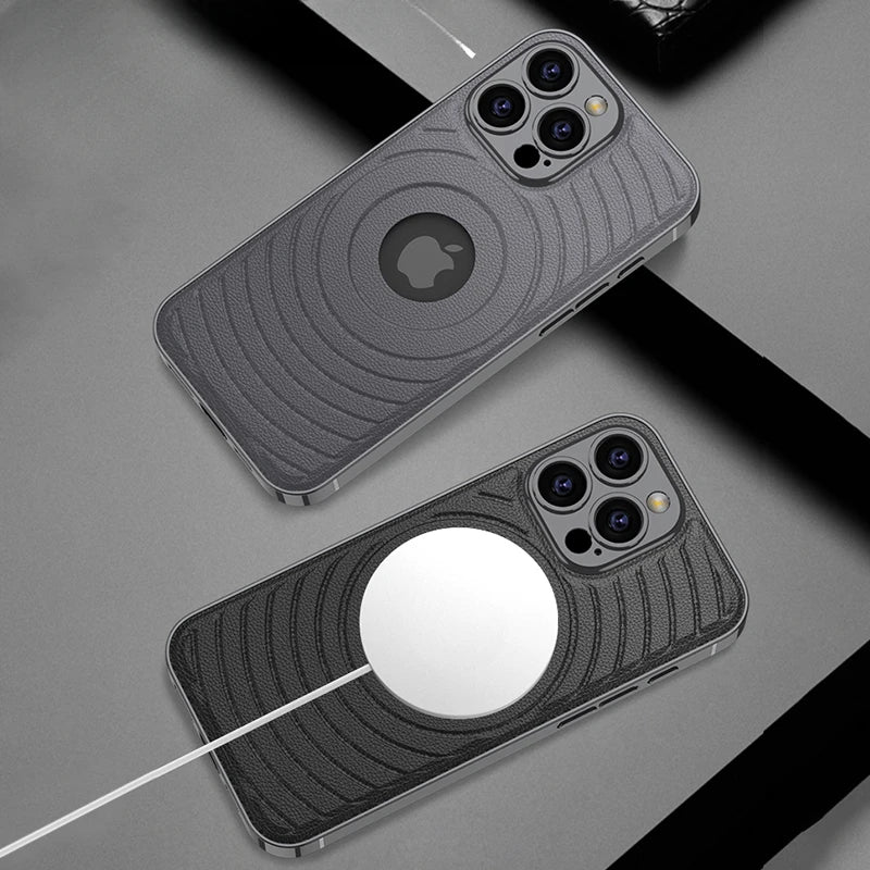 Luxury Electroplated Leather Case for iPhone 16 Series