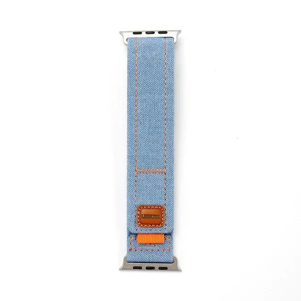 Vintage-Style Nylon Canvas Wrist Strap for Apple Watch