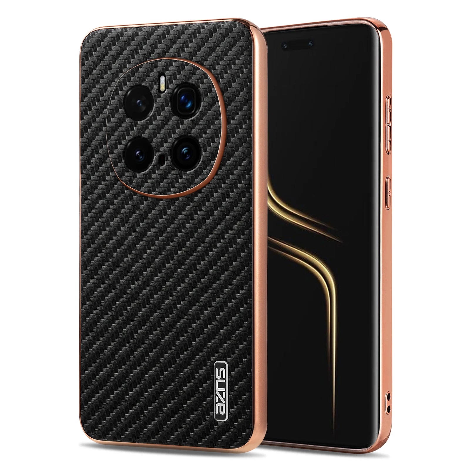 Durable Carbon Fiber Pattern Phone Case for Honor Magic 7 / Magic 7 Pro