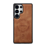 Business PU Leather Magnetic Case for Samsung Galaxy S25 Series