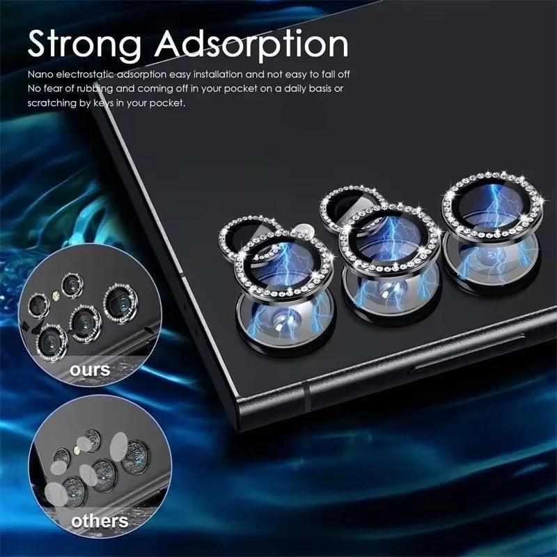 Diamond Metal Ring 8K Camera Lens Protector for Samsung Galaxy S26 Series