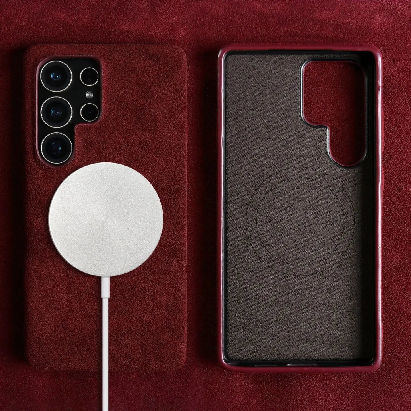 Luxury Suede Alcantara Magnetic Case for Samsung Galaxy S24 Series