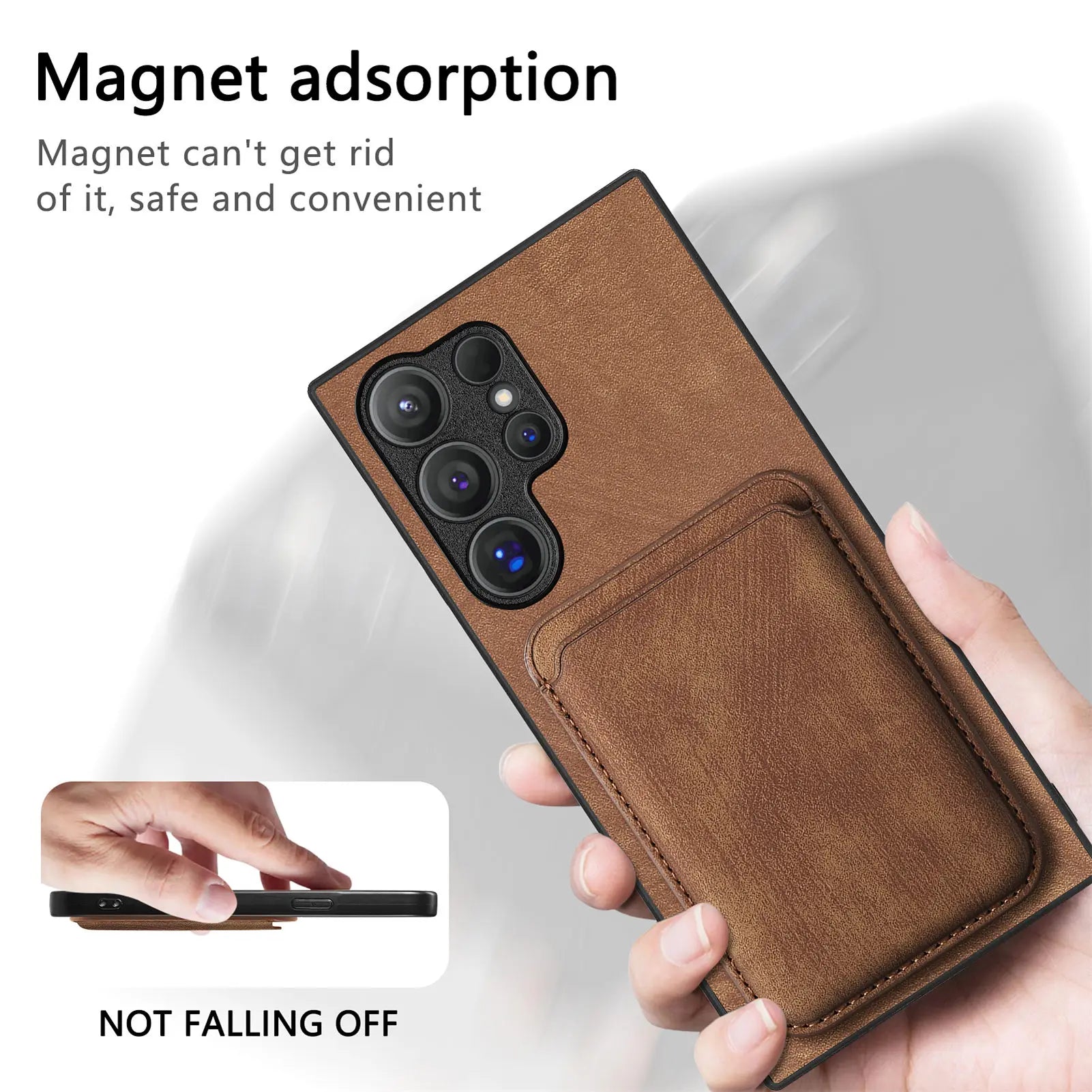 Luxury PU Leather Magnetic Card Slot Wallet Cover for Samsung Galaxy S25 Series
