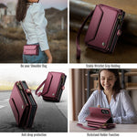 Leather Crossbody Wallet Case with Shoulder Strap for Samsung Galaxy Z Fold 8