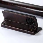 Premium Leather Flip Wallet Case for iPhone 16 Series