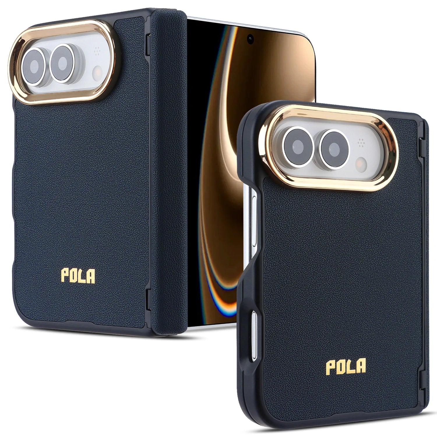 Leather MagSafe Case with Hinge Protection for iPhone Duo