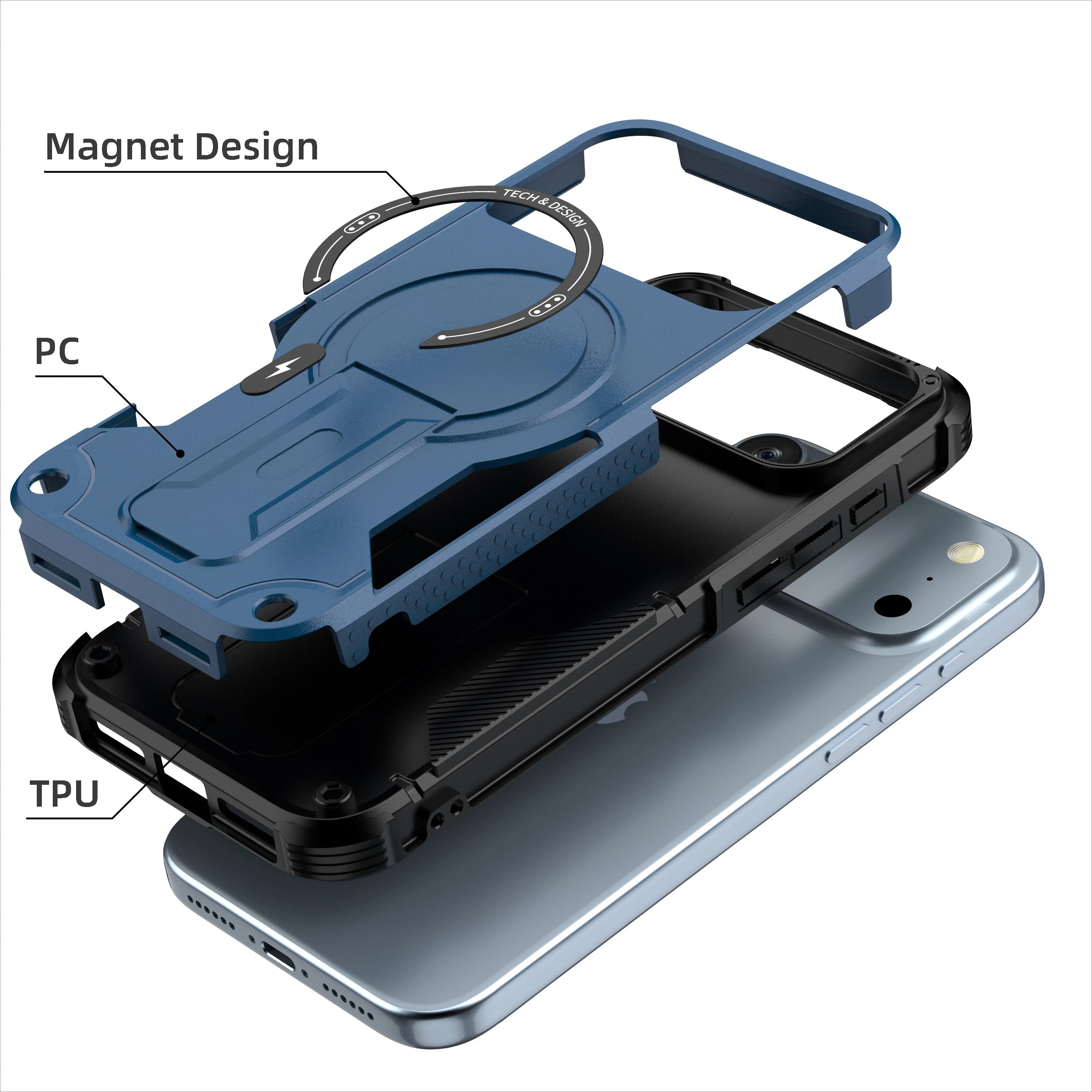iPhone 17 Series Protective MagSafe Case with Kickstand