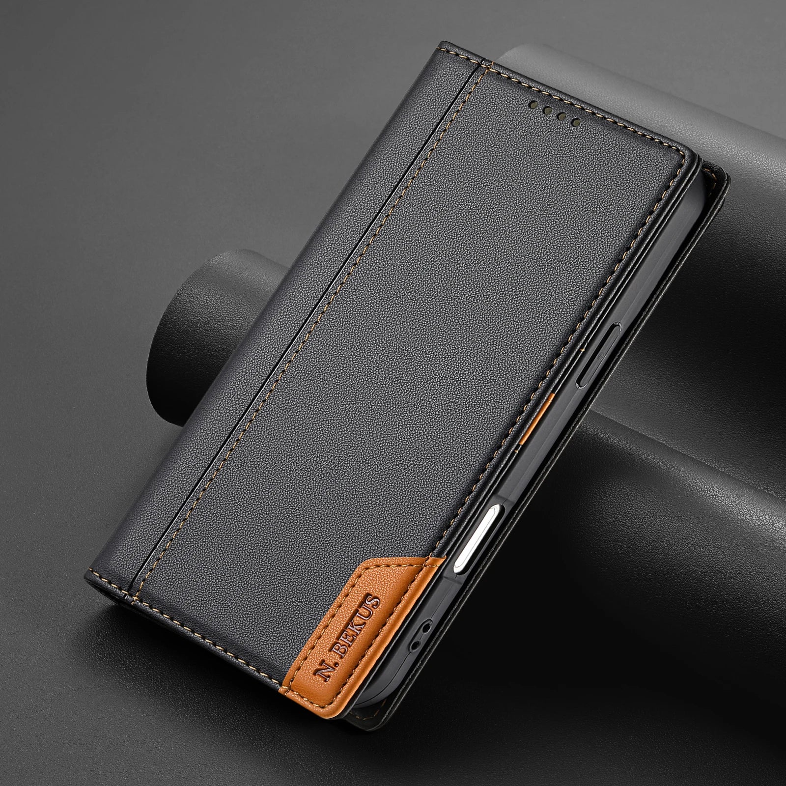 iPhone 17 Series Flip Wallet Leather Case with Card Slots & RFID Protection