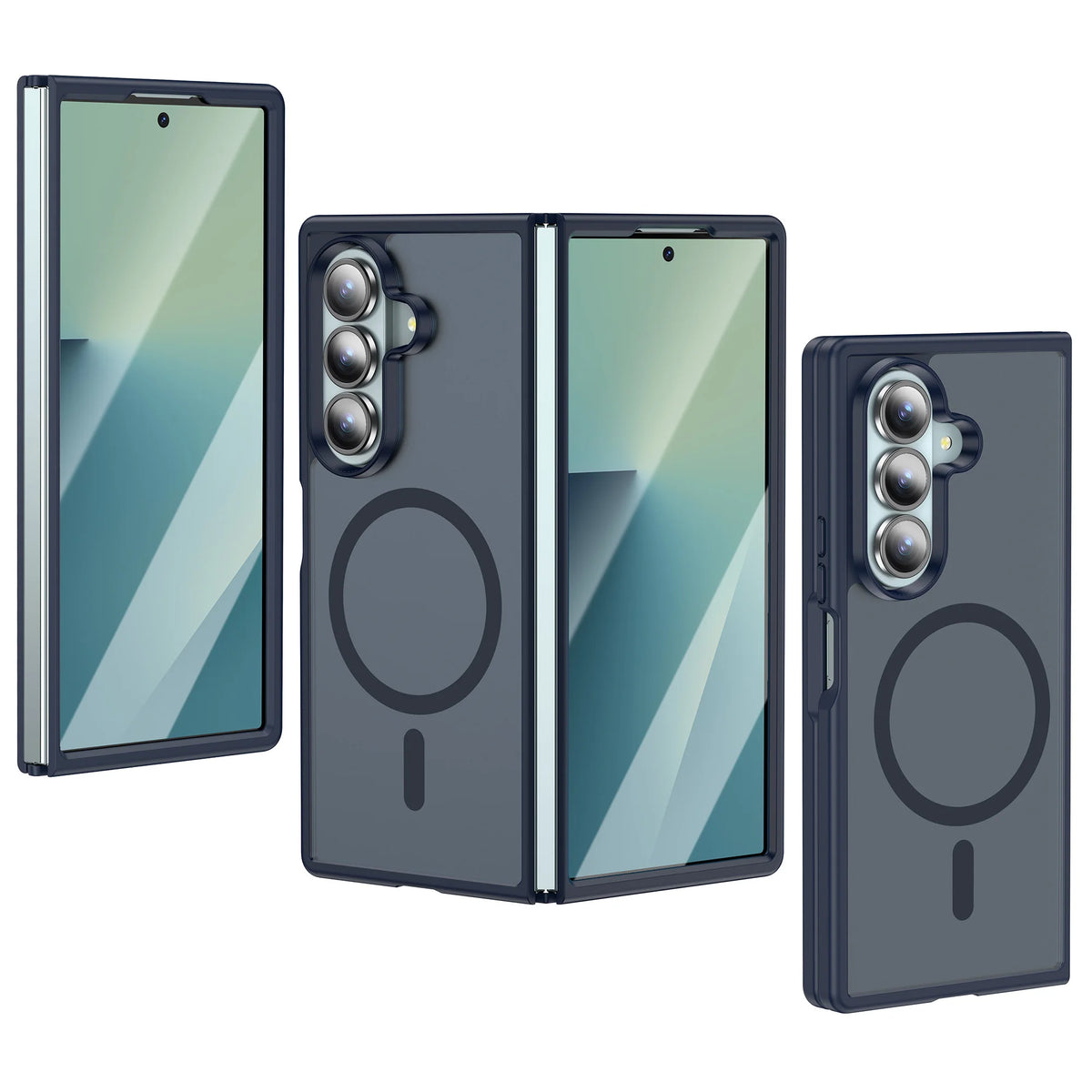 Translucent Matte Magnetic Case with Raised Camera Protection for Samsung Galaxy Z Fold 8 Ultra