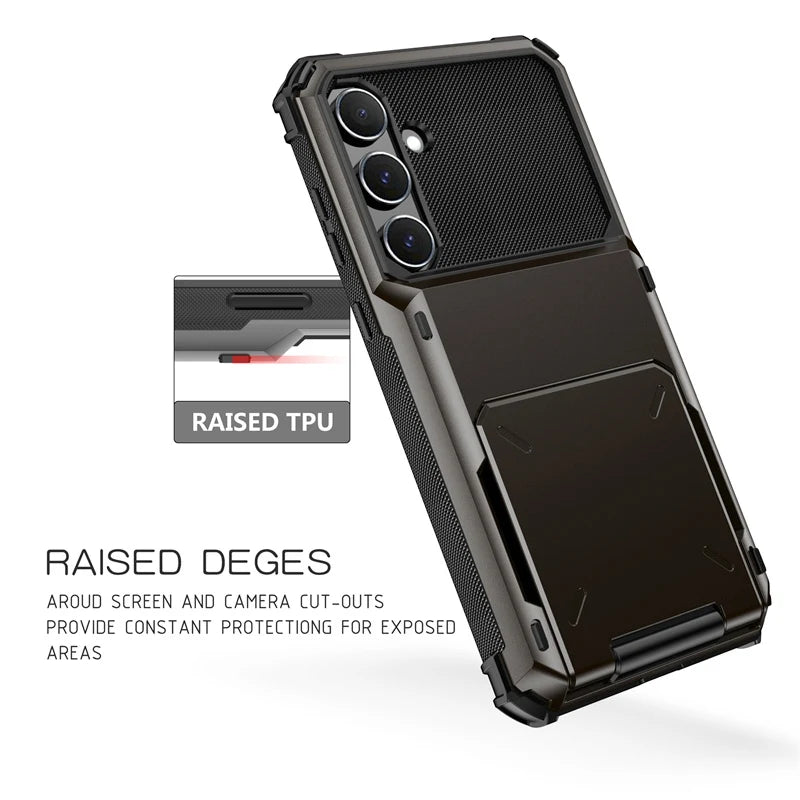 Shockproof Armor Wallet Case for Samsung Galaxy A56