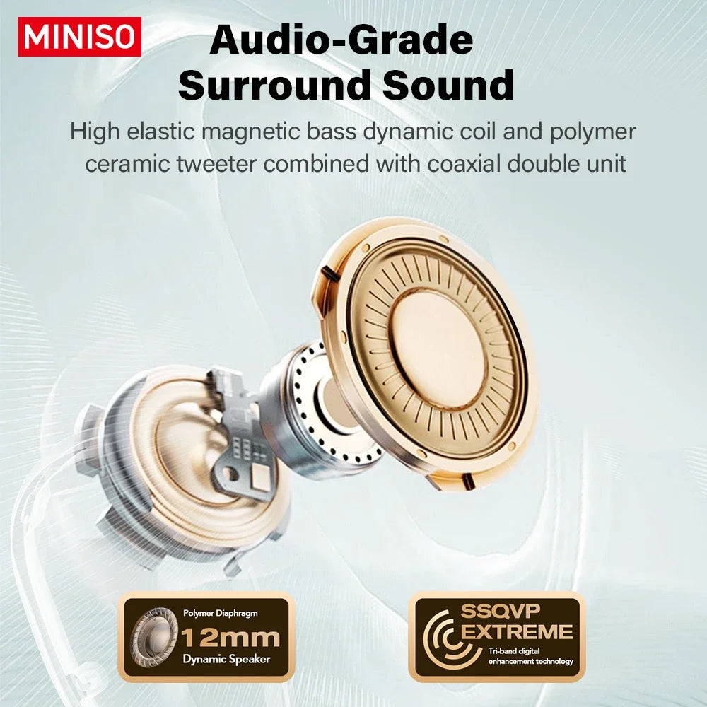 Miniso MS189 Smart AI Translation Earphones with LCD Color Display