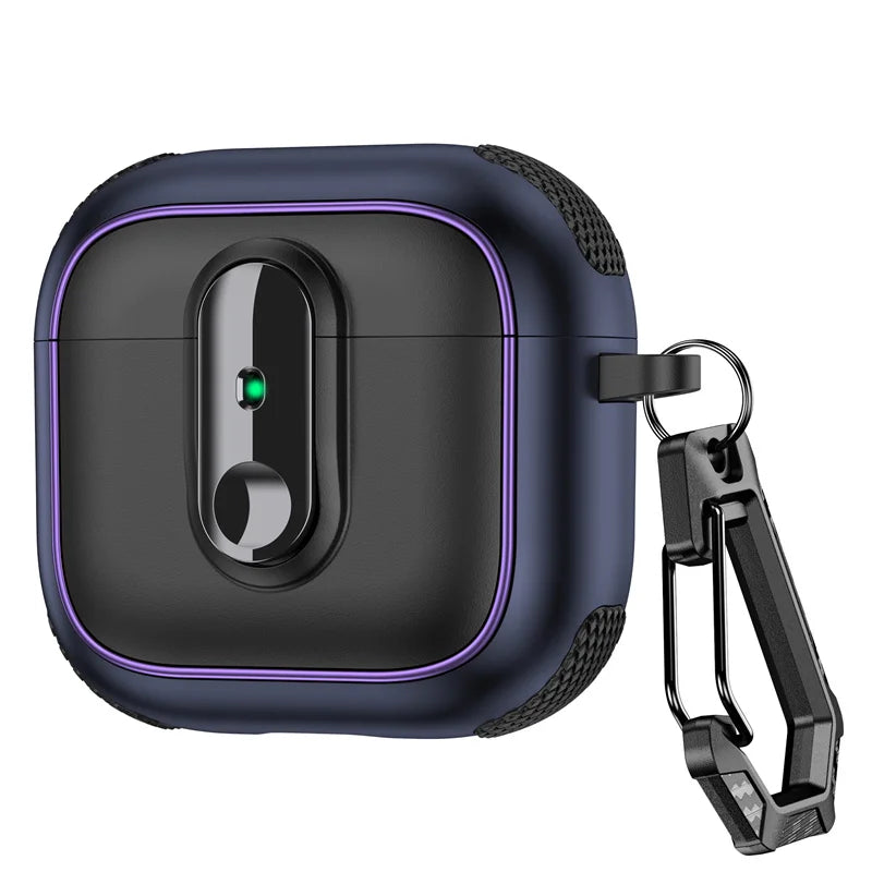 Shockproof Padded Case with Metal Carabiner Clip for AirPods 3