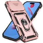 iPhone 17 Series Military-Grade Drop Protection PC+TPU Case with Magnetic Ring and Sliding Lens Protection