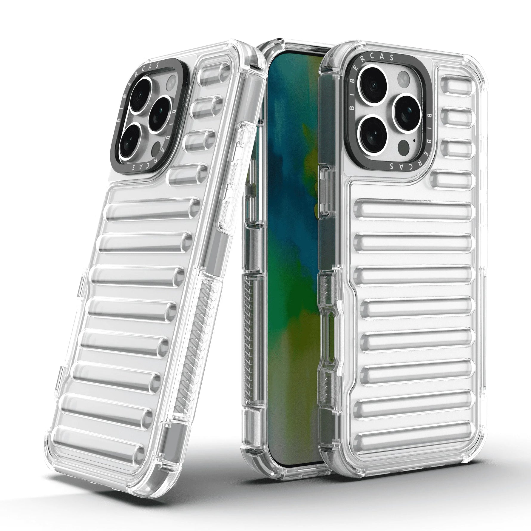 Capsule Air Cushion Transparent Shockproof Case for iPhone 16 Series