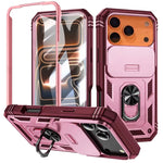 Heavy-Duty Military Armor Case with Sliding Camera Protection for iPhone 17 Series